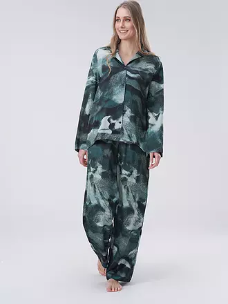 BOSS | Pyjama
Marque: BOSS
Couleur: pétrole
Catégories: Mode,Femme

Longueur des manches: Manches longues
Matière: Viscose, Satin
Forme du col: Col Kent
Motif: All over
Coupe (vêtement d'extérieur): Regular
Style: Smart Business
Hauteur de la taille: Taille | 